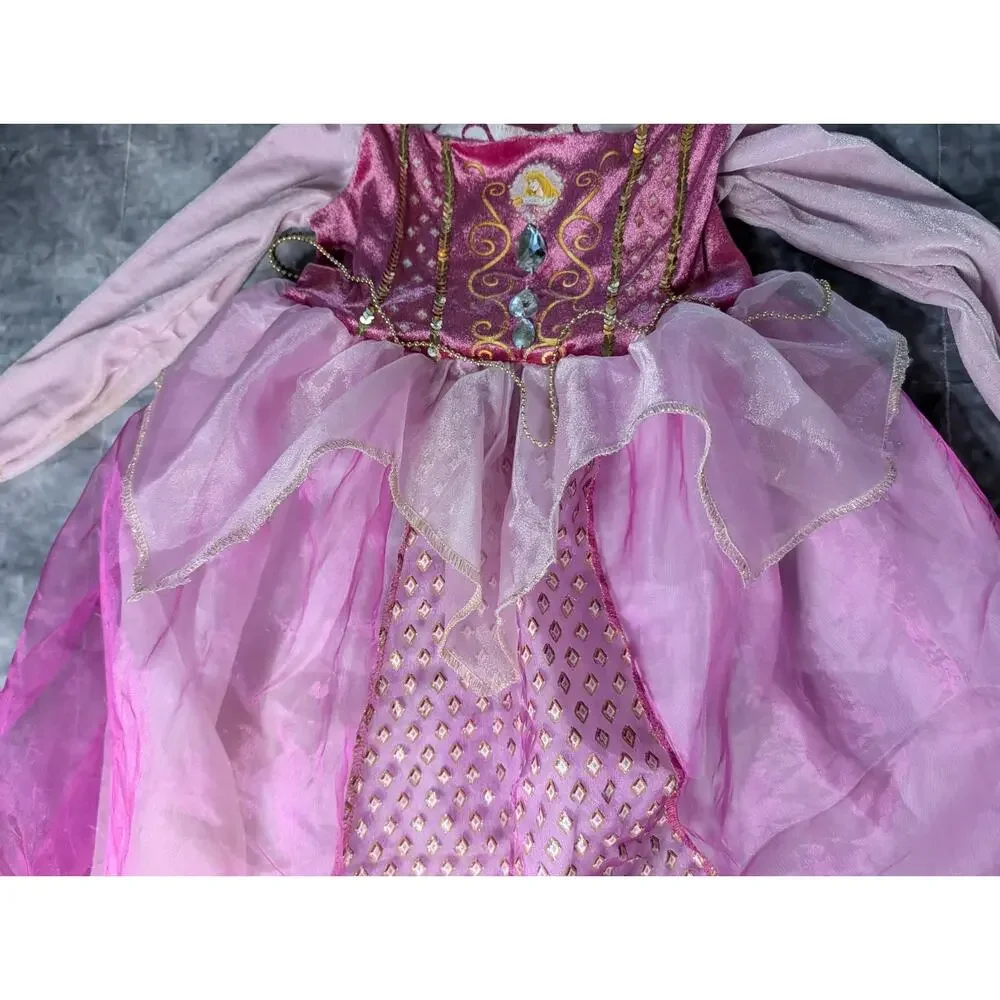 Disney Aurora Sleeping Beauty Princess Dress Halloween Costume Girls S 4-6